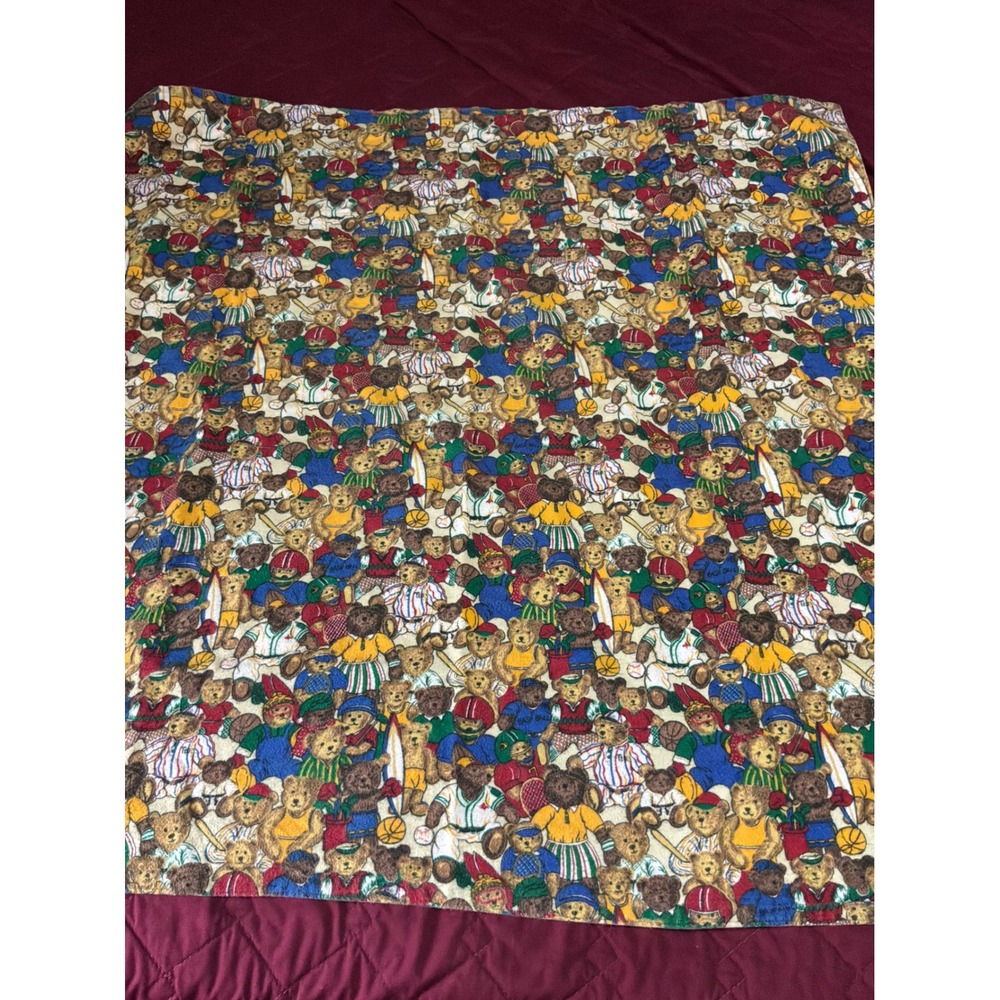 Unbranded Sports Teddy Bear Blanket Kids OS Multicolor Red